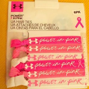 🎀Under Armour Power In Pink Hair Ties, 6PK🎀